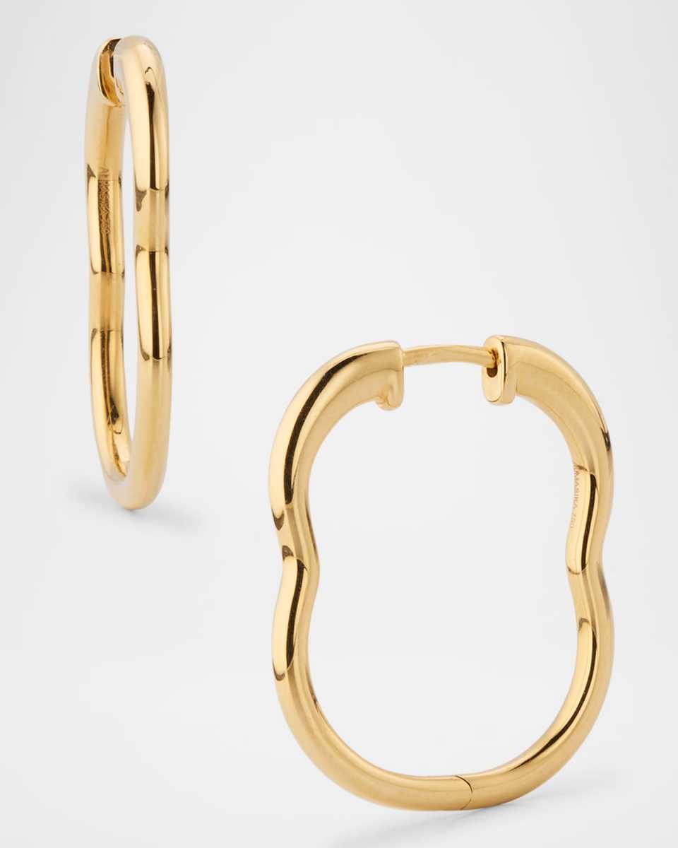 18K Yellow Gold Berceau Hoop Earrings
